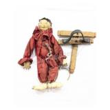 Antique Paper Mache Crafted Marionette Puppet
