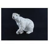 Royal Dux Bohemia Large Polar Porcelain Polar Bear