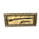 Reproduction Modern Shadow Box w Display Guns