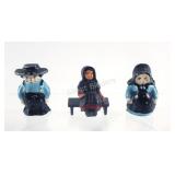 Miniature Cast Iron & Painted Amish Figurines