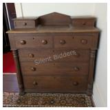Antique Five Drawer Dresser w Top Drawers