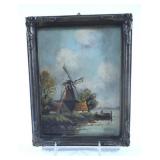 A. Martens Signed Oil Framed Artwork w Carved Fram