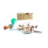 Reuge Swiss Musical Box, Wooden Paddle Ball Toy
