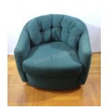 Milo Baughman Style Swivel Club Accent Chair