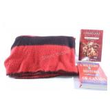 Soft Plush Double Blanket w Hard Cover Books