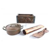 Copper Sheet, Embossed Planter, Copper Pot