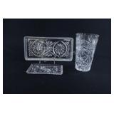 Starburst Crystal Vases & Serving Trays
