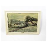 Robert Wood, "Early Sprint" Framed Print on Board