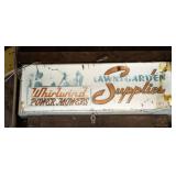 Double Sided Whirlwind Power Mowers Lawn Signage
