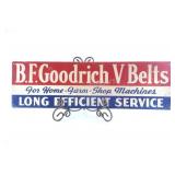 Original Metal B.F. Goodrich V Belts Service Sign