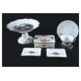 Paragon Lidded Trinket Dish Set, Limoges Dish,