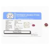 Natural Ruby, 2.4ct, Oval Mixed Gemstone