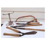 Sprinkler, Buck Saw and Garden Shears