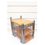 Heavy Metal Frame & Wood PERMIT Open Cabinet