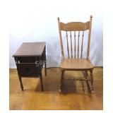 Side Magazine / Telephone Table w Rocking Chair