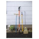 Window Squeegee & Extension Poles + Broom