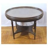 Accent Wood Table w Removable Top Glass Tray