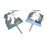 Vintage Solid Metal & Painted Garden Signs