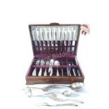 VTG Community Silver Plate Monogrammed Cutlery Set