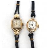 Elco & Caravelle 17 Jewels Gold Plated Watches