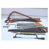 Mixed Vintage Assorted Wood & Metal Saws