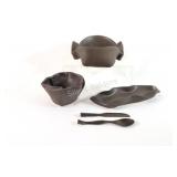 Japanese Style Asian Crafted Pottery Dishes