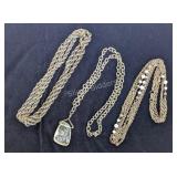 Costume Jewelry - Gold Tone Necklaces
