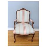 French Provincial Carved Mahogany Arm Chair