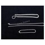 2 Sterling Silver Necklaces and Bracelet