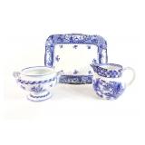 Blue & White Chinese Platter, Ming Pitcher & Bowl