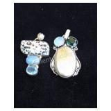 2 Sterling Silver Pendants