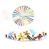 Artisian Colorful Kiln Formed Glass Plates