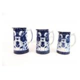 Blue & White Royal Staffordshire Pottery Pitchers