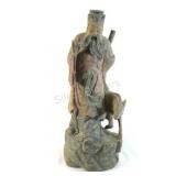 Japanese Warrior Wood Sculpture