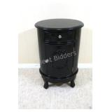 Painted Black Round Table w Cupboard & Drawer