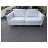 Ikea White Cotton Love Seat