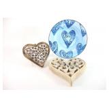 Ann Skelly Ceramics Display Bowl & Wood Carvings