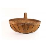 Genuine Wood Apple Basket w Stamps