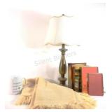 Bronze Table Lamp, XXLarge Mug & Throw Blanket