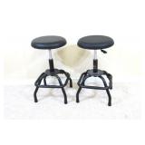 Metal w Bonded Leather Adjustable Shop Stools
