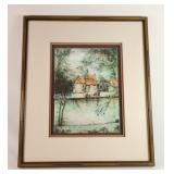 Bernard Gantner, "Maison au bord du lac" Print