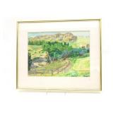 Douglas Thiell, Signed Watercolor Artwork