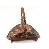 Large Wicker French Gathering Harvest Basket