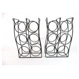 2 Metal Wire Wine Bottle Racks