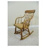 Antique Hand Crafted Spindle Back Rocking Chair