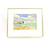 Douglas Thiell, Signed Watercolor Artwork