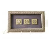 Buddhist Arhat Coins in Display Shadow Box