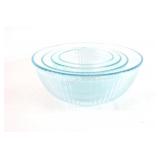 Set of Glass Pyrex Nesting Mixing Bowls
