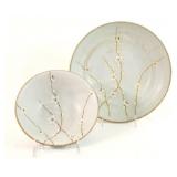 Signed Artisian Large Display Pottery Bowls