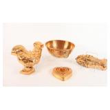 VTG European Copper & Brass Mixing Bowl w Molds
